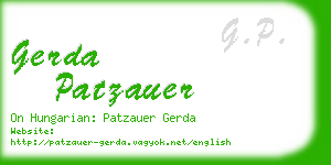 gerda patzauer business card